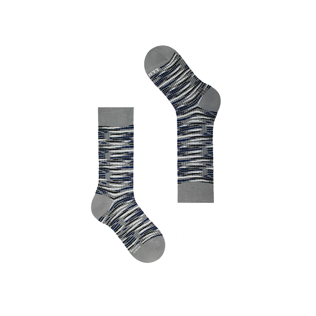Calza Corta Navy Streak - Pewter