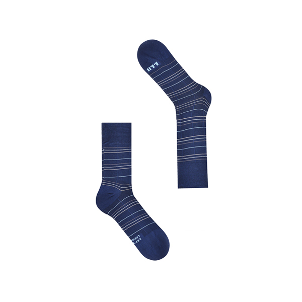Calza Corta - Piquet Stripes - Navy