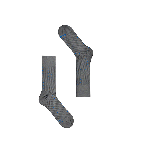 Calza Corta - Piquet Dot - Pewter