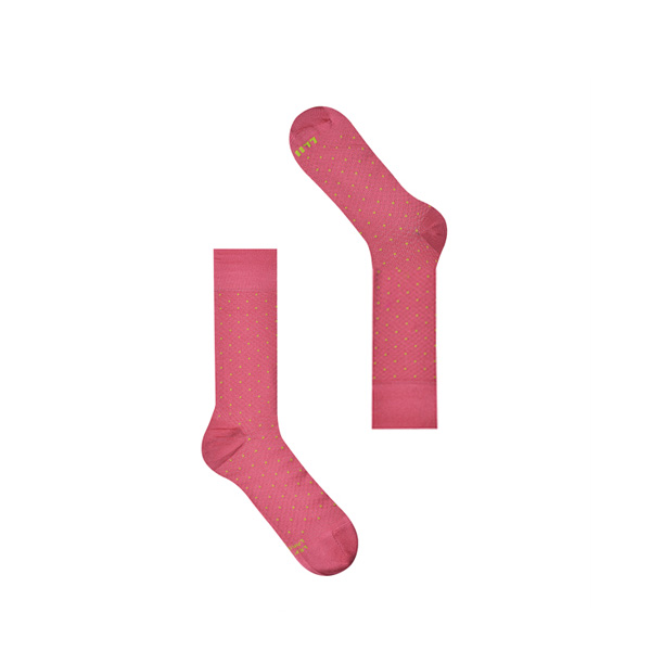 Calza Corta - Piquet Dot - Raspberry