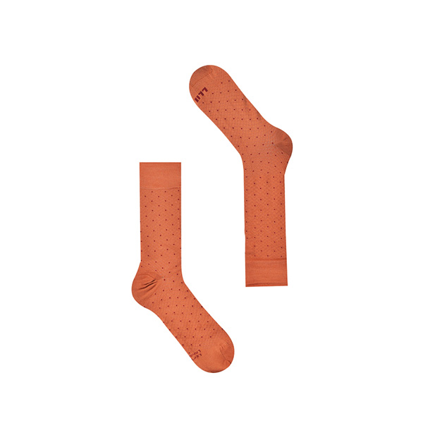 Calza Corta - Piquet Dot - Tangerine