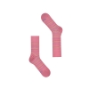 Calza Corta - Piquet Stripes - Raspberry