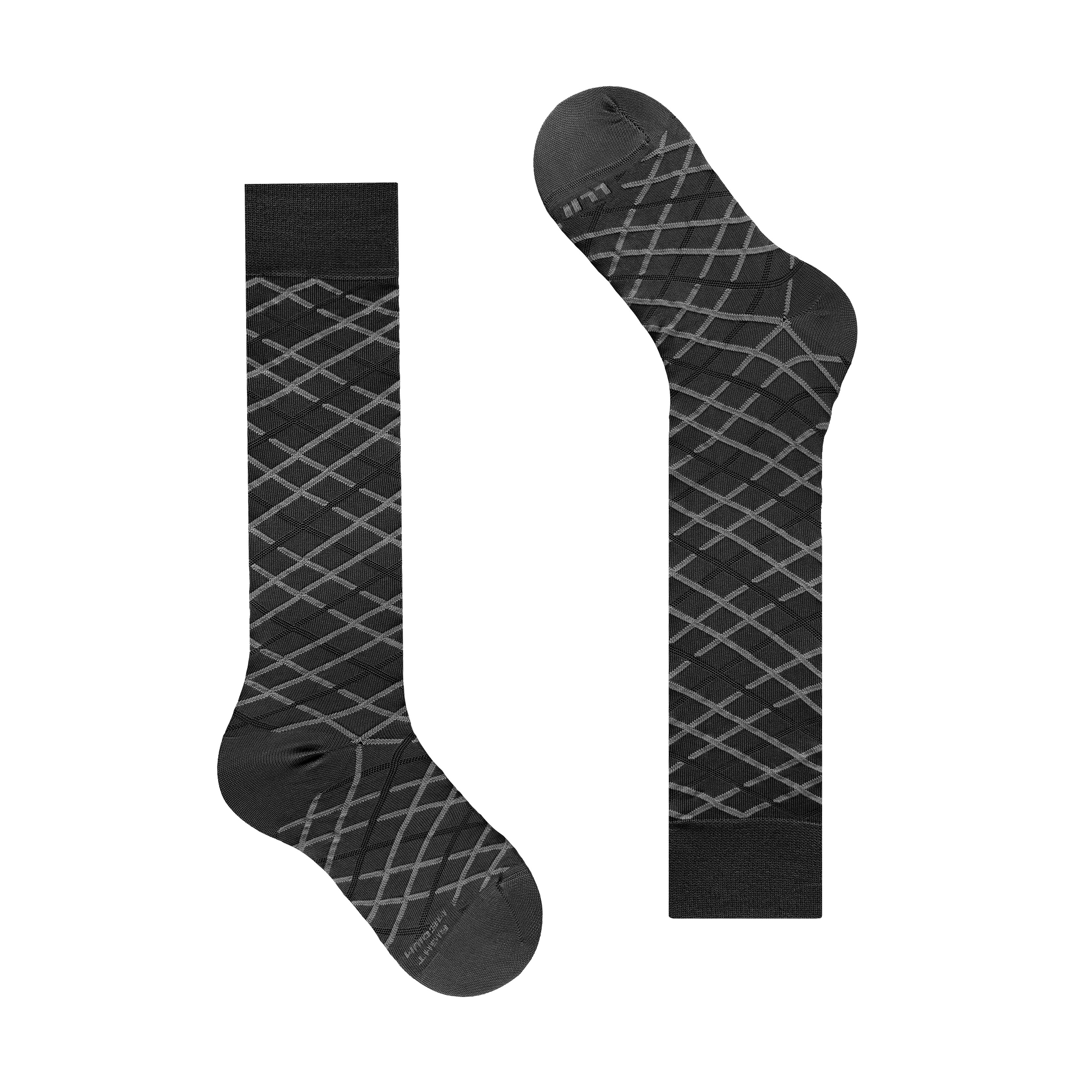 Calza Lunga Crisscross - Ink