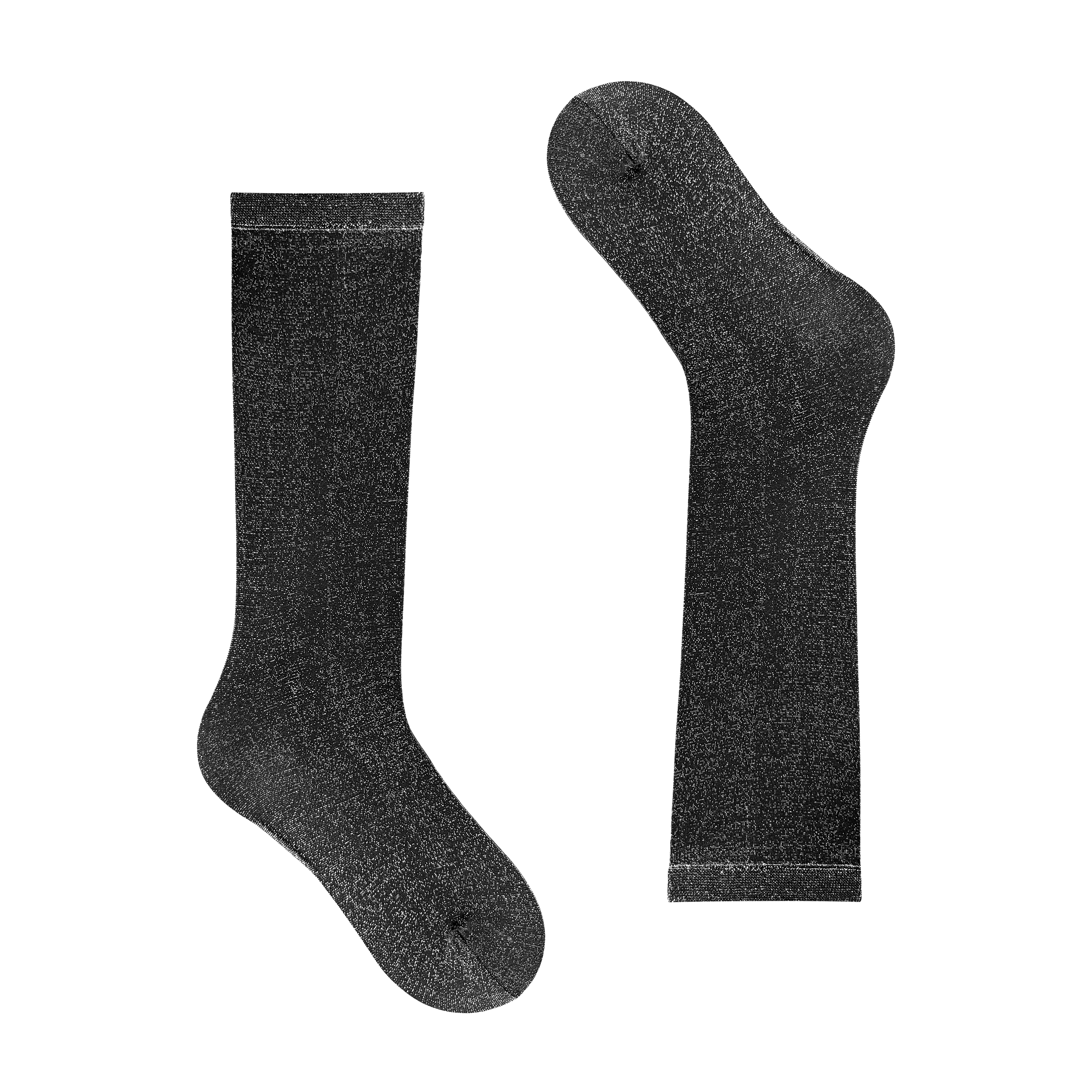 Calza Lunga Black Silver Lurex