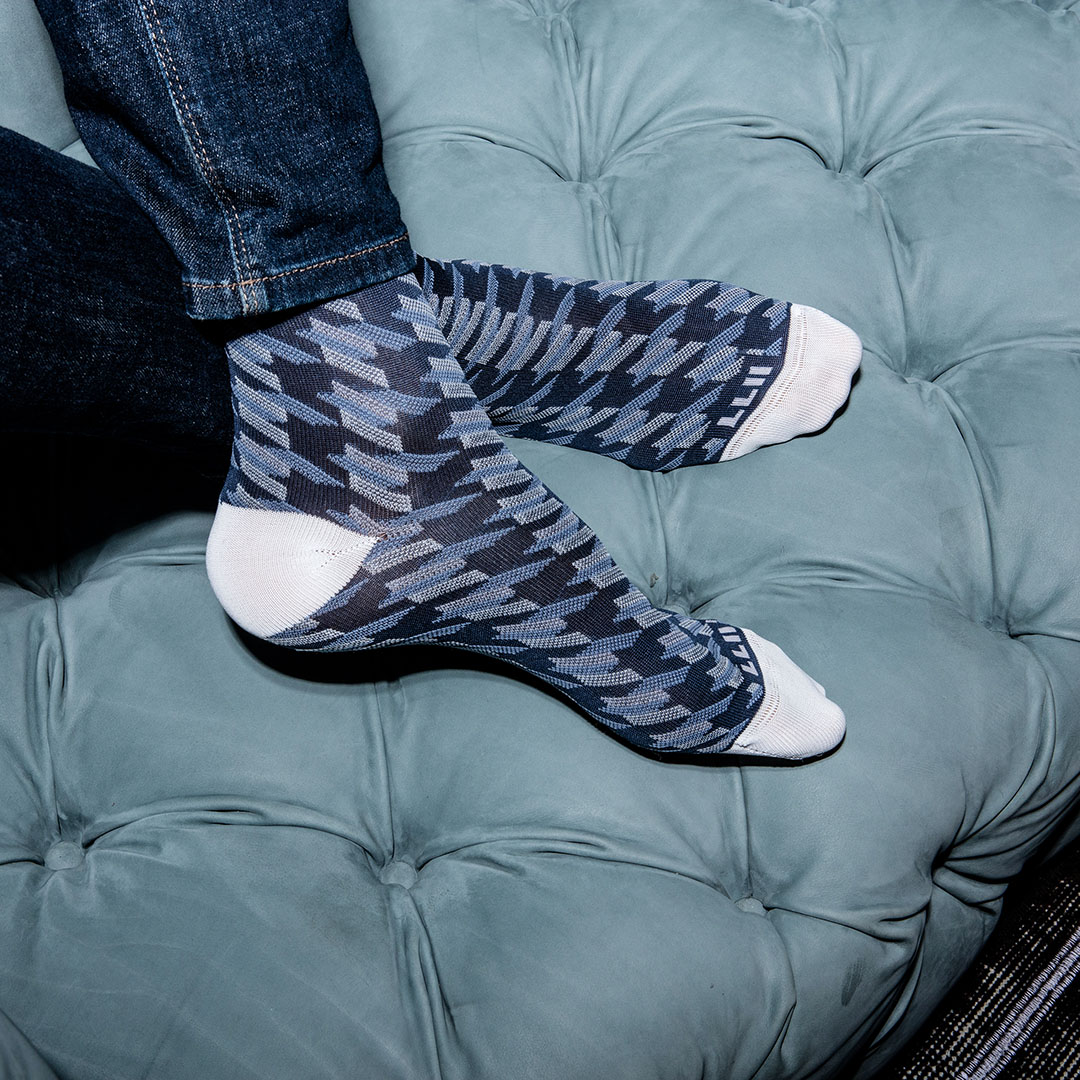 Calza Corta Wide pied poule